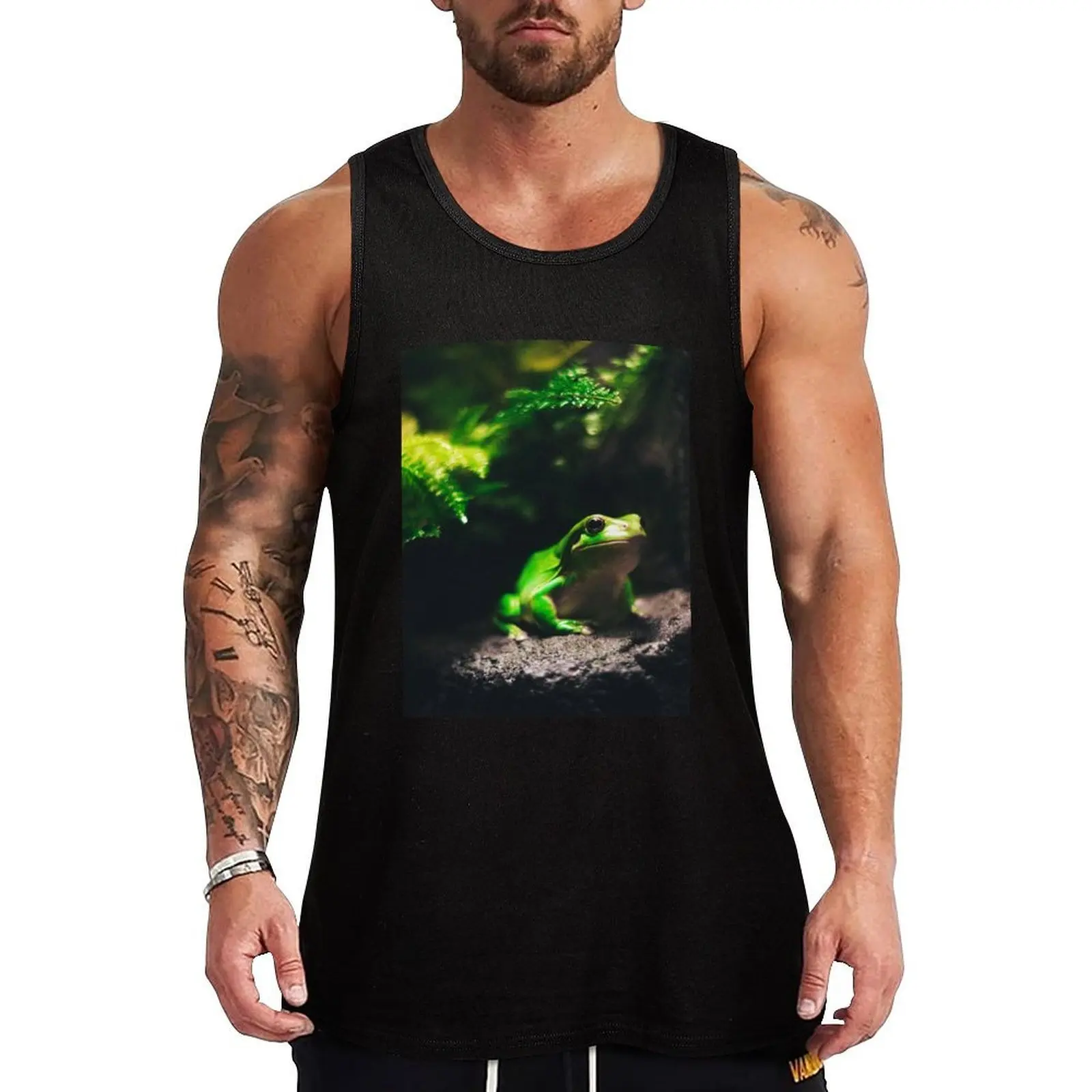 Green Frog Sitting on Rock Tank Top Basic Athletic Tank Top Cotton Casual Everyday Shirt
Green Frog Sitting on Rock Tank Top Basic Athletic Tank Top Cotton Casual Everyday Shirt