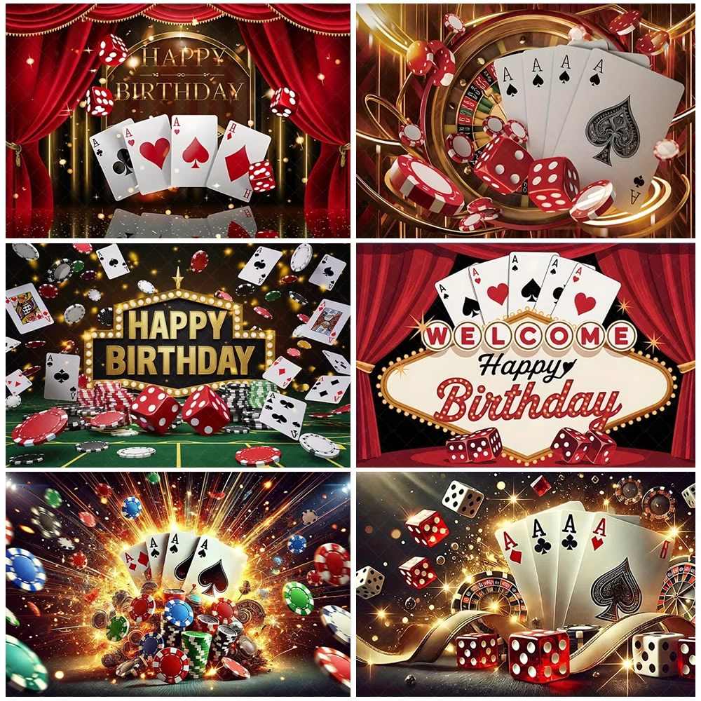 Gold Glitter Casino Theme Birthday Party Decorations Playing Cards Poker Dice Chip Backdrop Photo Studio Props Banner Supplies
Gold Glitter Casino Theme Birthday Party Decorations Playing Cards Poker Dice Chip Backdrop Photo Studio Props Banner Supplies
