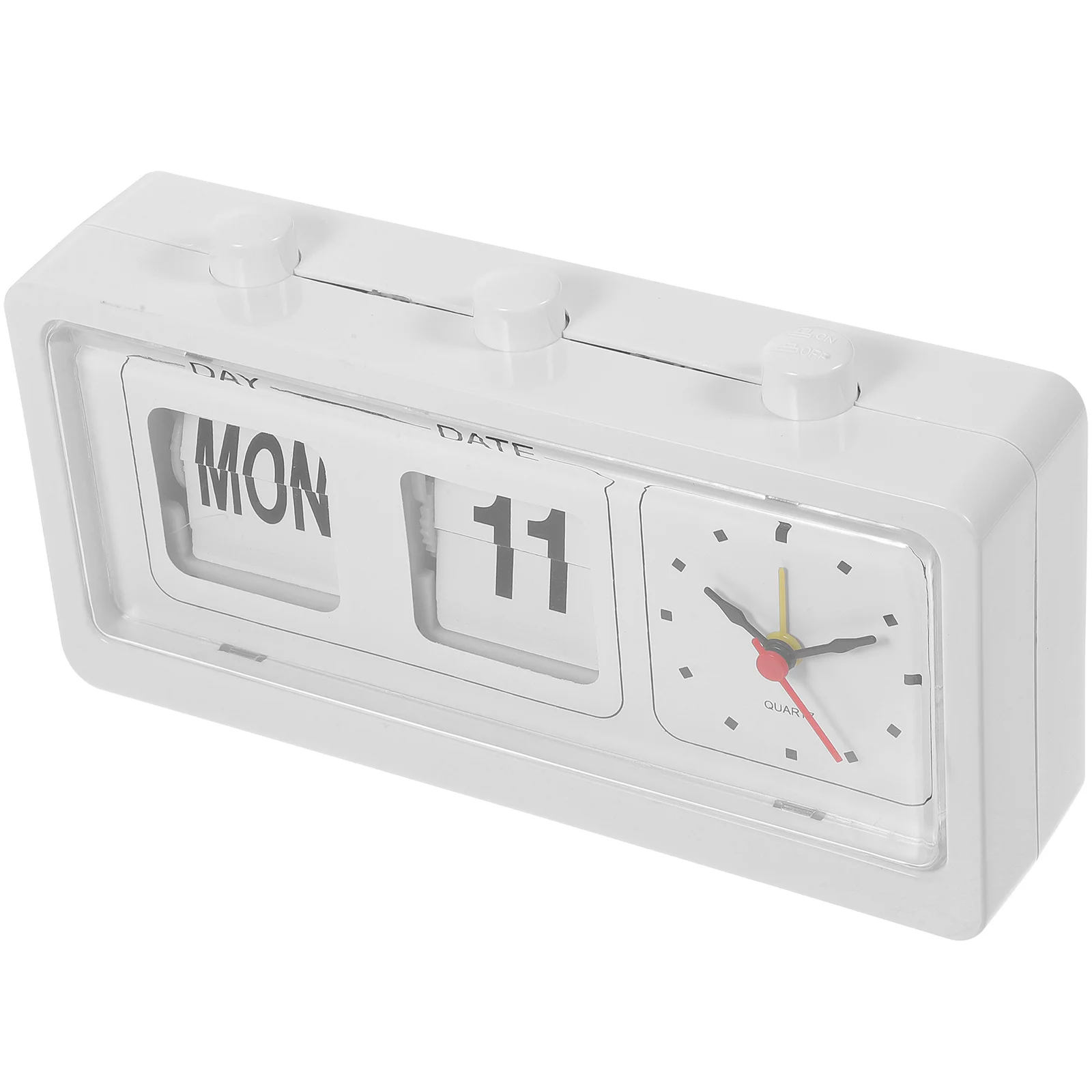 Home Use White Calendar Clock Manual Control Date Week Time Display Simple Fashion Alarm Clock for Bedroom Office Living Room
Home Use White Calendar Clock Manual Control Date Week Time Display Simple Fashion Alarm Clock for Bedroom Office Living Room
