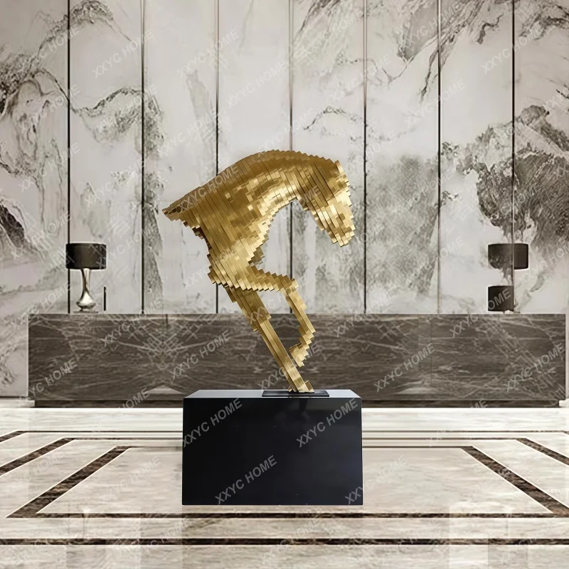 Custom stainless steel geometry horse interior villa company office hotel shopping mall large sculpture ornaments
Custom stainless steel geometry horse interior villa company office hotel shopping mall large sculpture ornaments