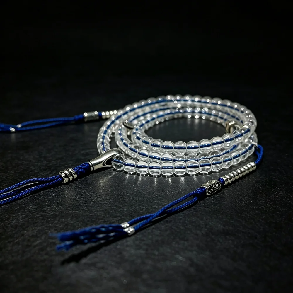 Natural White Crystal Barrel Beads Handmade 108 Mala Beads Necklace Hand Twisted Cotton Buddhist Prayer Meditation Yoga Necklace
Natural White Crystal Barrel Beads Handmade 108 Mala Beads Necklace Hand Twisted Cotton Buddhist Prayer Meditation Yoga Necklace