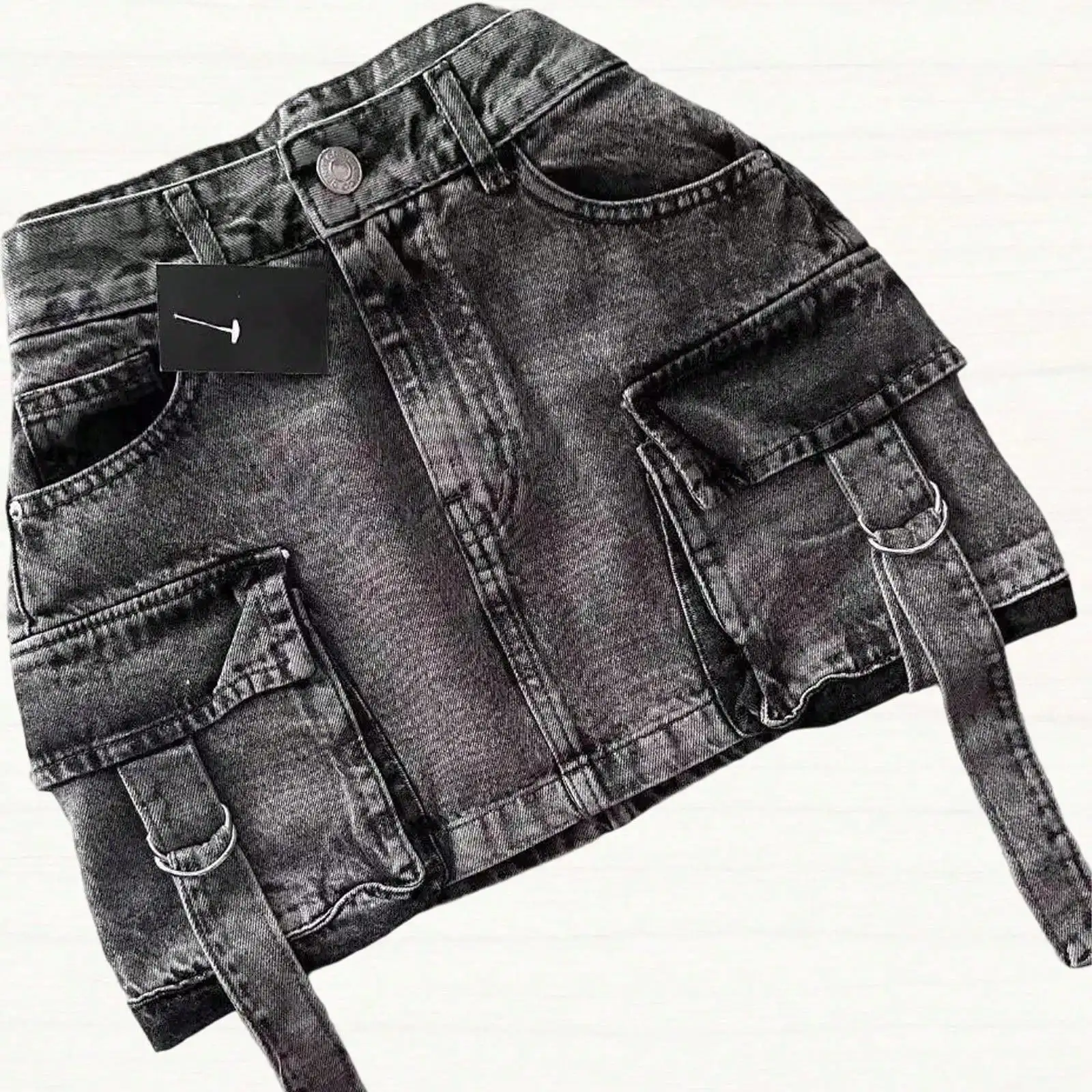 Vintage Goth Black Y2k Mini Skir Harajuku Multiple Pockets Denim Plaid Skirt Womens Casual Versatile Streetwear
Vintage Goth Black Y2k Mini Skir Harajuku Multiple Pockets Denim Plaid Skirt Womens Casual Versatile Streetwear
