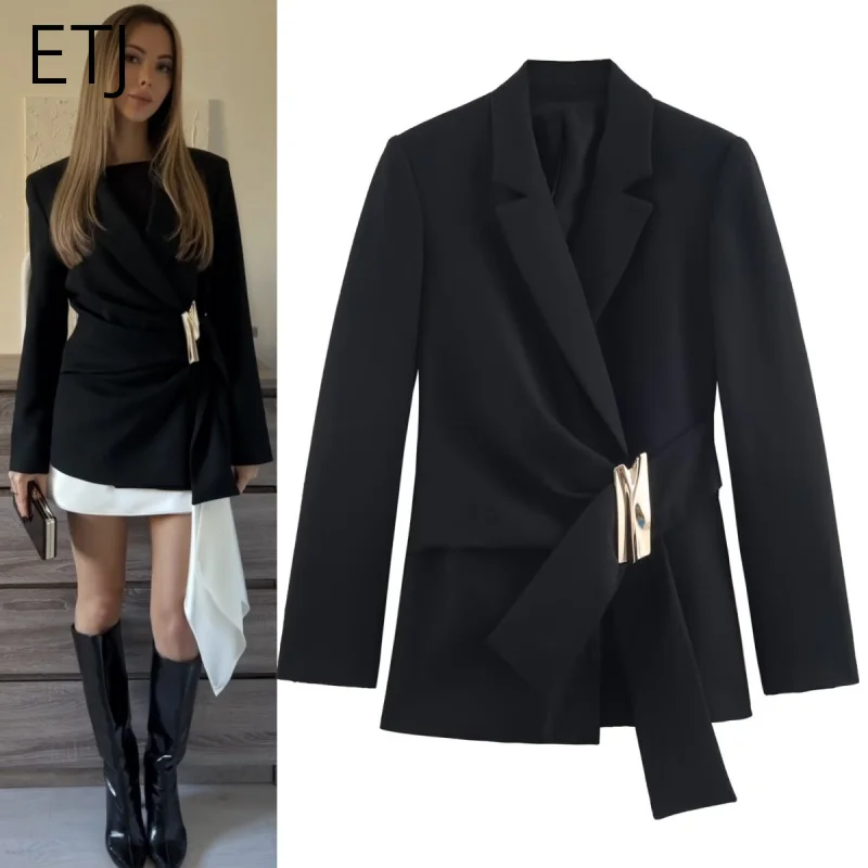 ETJ 2025 women's autumn and winter new elegant fashion lapel with shoulder pad with button-up jacket & straight trousers
ETJ 2025 women's autumn and winter new elegant fashion lapel with shoulder pad with button-up jacket & straight trousers