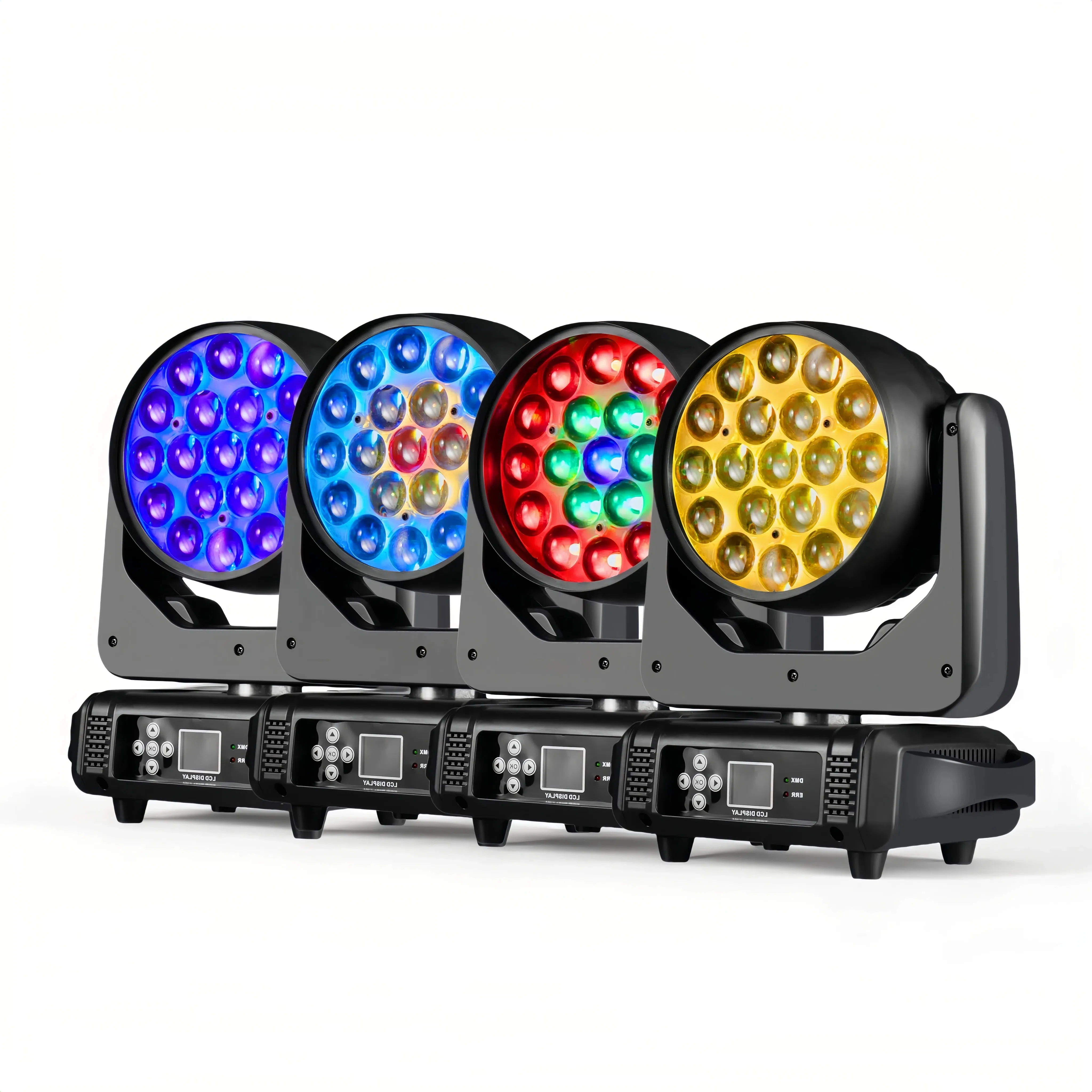 4Pcs/Lot 19x15W Bee eye Beam Moving Head Light 4IN1 RGBW LED Wash Zoom Stage Light DMX Effect for DJ Disco Party Concert Wedding
4Pcs/Lot 19x15W Bee eye Beam Moving Head Light 4IN1 RGBW LED Wash Zoom Stage Light DMX Effect for DJ Disco Party Concert Wedding