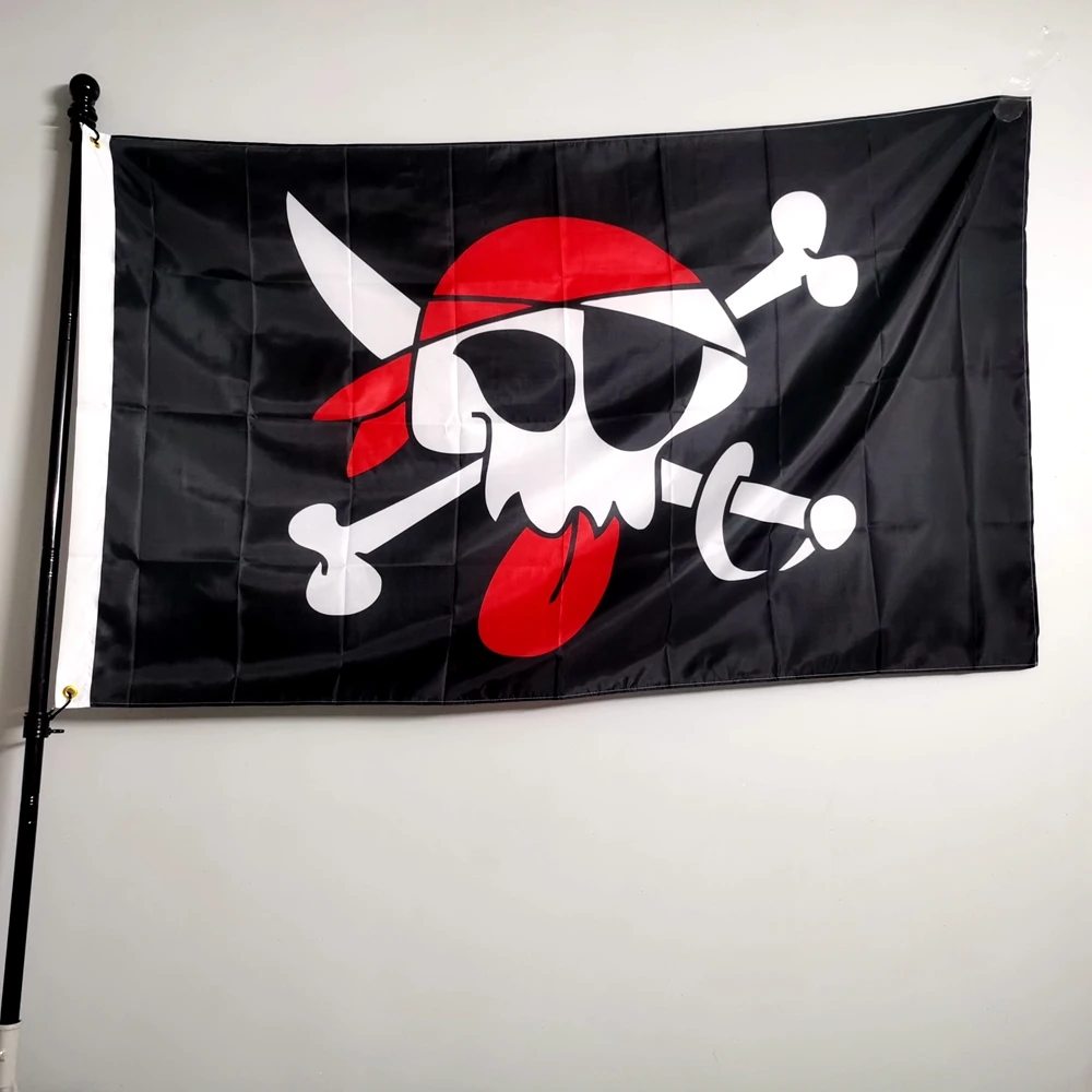 Jolly Roger Pirate Flag 90x150cm Red Skull Crossbones Polyester Flag Nautical Decor for Boat Party Halloween Outdoor Home Decor
Jolly Roger Pirate Flag 90x150cm Red Skull Crossbones Polyester Flag Nautical Decor for Boat Party Halloween Outdoor Home Decor