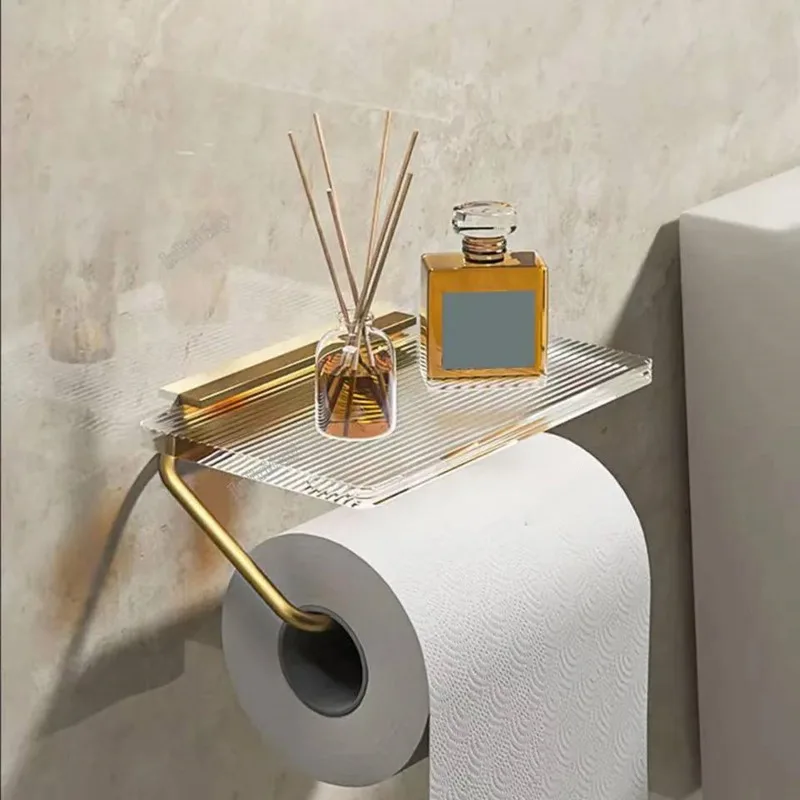 Bathroom Kitchen Wall Hanging Toilet Paper Holder Aluminum Alloy Acrylic Tray Punch-Free Roll Paper Storage Accessory Supply
Bathroom Kitchen Wall Hanging Toilet Paper Holder Aluminum Alloy Acrylic Tray Punch-Free Roll Paper Storage Accessory Supply