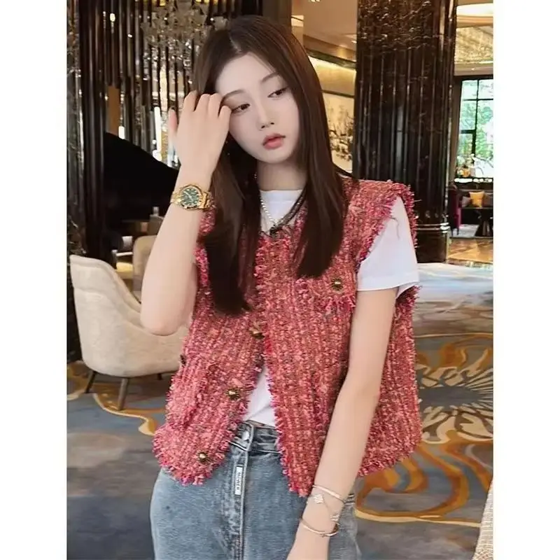Women's Vest Coat 2025 New Autum Fashion Pink Tassel Vest Jacket Ladies Elegant Sleeveless Female Waistcoat Tops
Women's Vest Coat 2025 New Autum Fashion Pink Tassel Vest Jacket Ladies Elegant Sleeveless Female Waistcoat Tops
