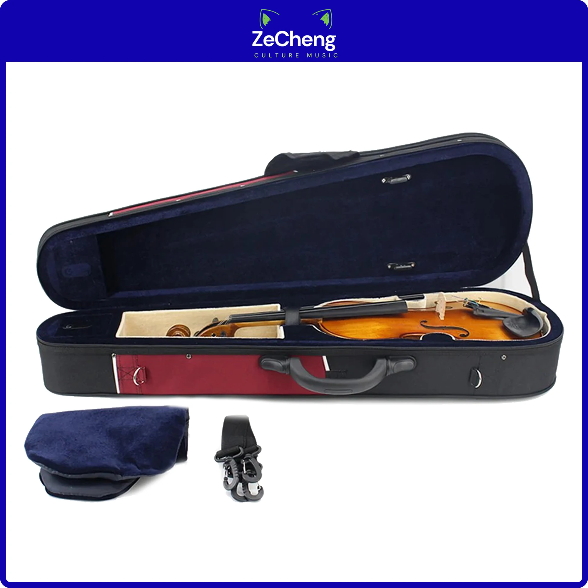 Red and Black Stitched Oxford Triangle Box, Suitable for 4/4 3/4 1/2 1/4 1/8 1/16 Violin Box
Red and Black Stitched Oxford Triangle Box, Suitable for 4/4 3/4 1/2 1/4 1/8 1/16 Violin Box