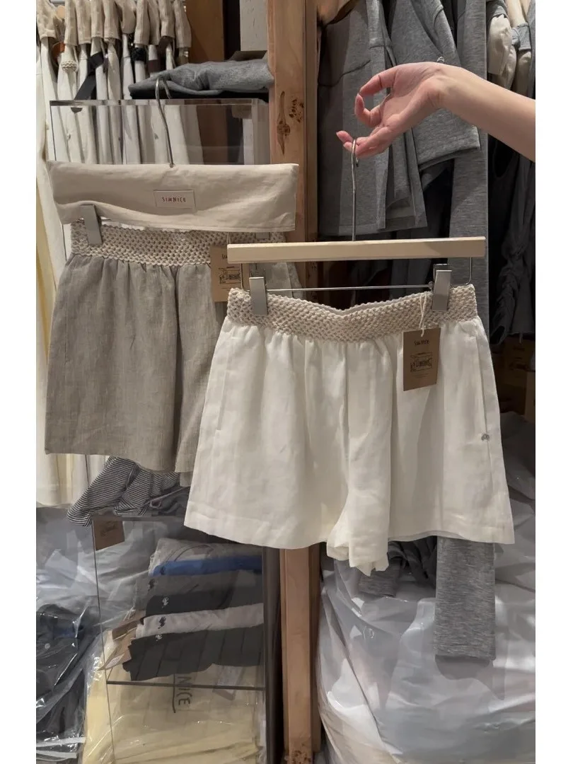 High Waist Wide Leg Five-Point Pants Women's Casual Cotton Linen Comfortable Elastic Waist Slimming A-Line Shorts
High Waist Wide Leg Five-Point Pants Women's Casual Cotton Linen Comfortable Elastic Waist Slimming A-Line Shorts