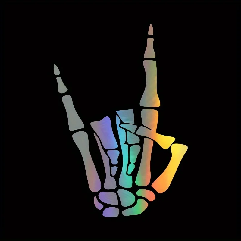 1pc Rock On Skeleton Hand Vinyl Decal, Devil Horn Metal Rock Hand Sticker for Car, Tumbler, Cup and Laptop
1pc Rock On Skeleton Hand Vinyl Decal, Devil Horn Metal Rock Hand Sticker for Car, Tumbler, Cup and Laptop