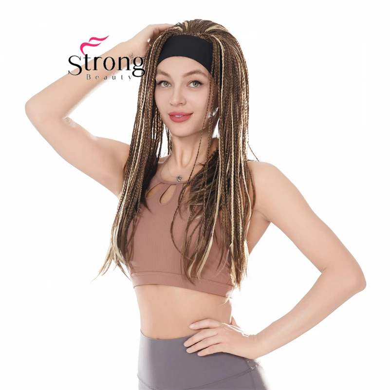 Strongbeauty Braided Wig Long Braided Headband Synthetic Wig Brown highlights,Black and Tipped Wigs for women
Strongbeauty Braided Wig Long Braided Headband Synthetic Wig Brown highlights,Black and Tipped Wigs for women