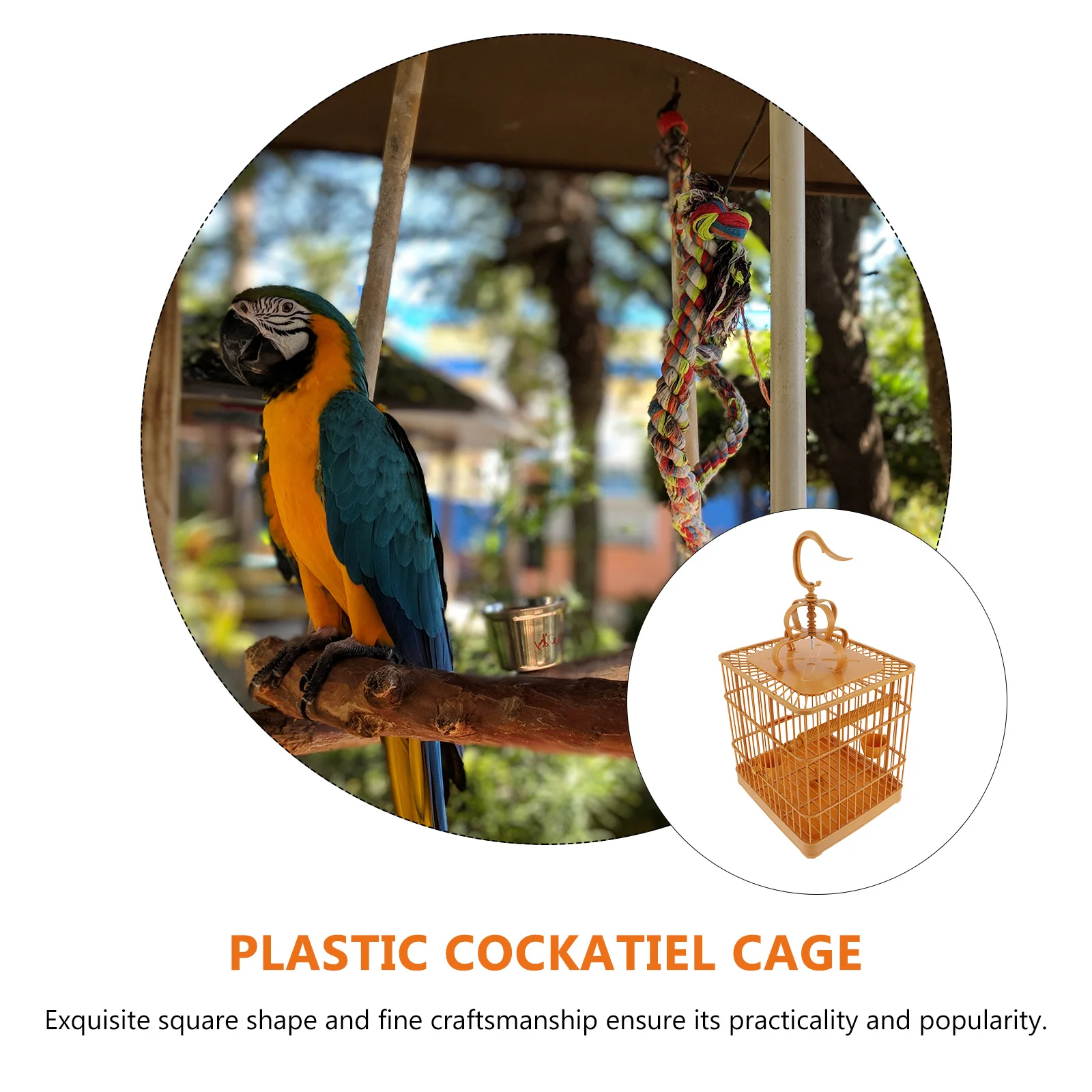 1Set Square Parrot Cage Strong Plastic Material Ideal for Pet Birds Playing Resting with Pole Stand Hook Suitable All Small
1Set Square Parrot Cage Strong Plastic Material Ideal for Pet Birds Playing Resting with Pole Stand Hook Suitable All Small