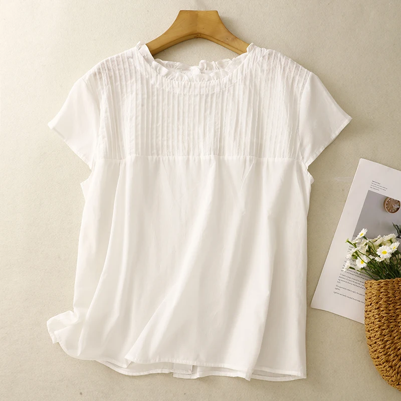 Summer New plus Size Short Sleeve Shirt Back Button Front Back Two-Way Wear Loose Splice Anti-Aging Women's Clothing
Summer New plus Size Short Sleeve Shirt Back Button Front Back Two-Way Wear Loose Splice Anti-Aging Women's Clothing