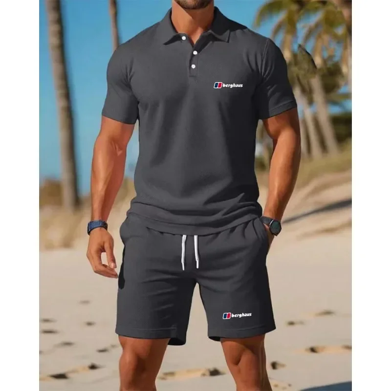Men's casual and fashionable Polo shirt with a lapel and short-sleeved set, featuring letter printing design, suitable for multi
Men's casual and fashionable Polo shirt with a lapel and short-sleeved set, featuring letter printing design, suitable for multi
