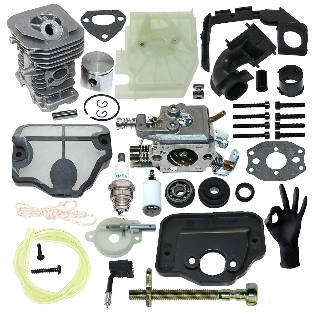Engine Block Cylinder Piston Kit For Husqvarna 141,141LE,142,142E,Jonsered 2036,2040,CS2040.McCulloch M4620,Partner P365 P405 
Engine Block Cylinder Piston Kit For Husqvarna 141,141LE,142,142E,Jonsered 2036,2040,CS2040.McCulloch M4620,Partner P365 P405