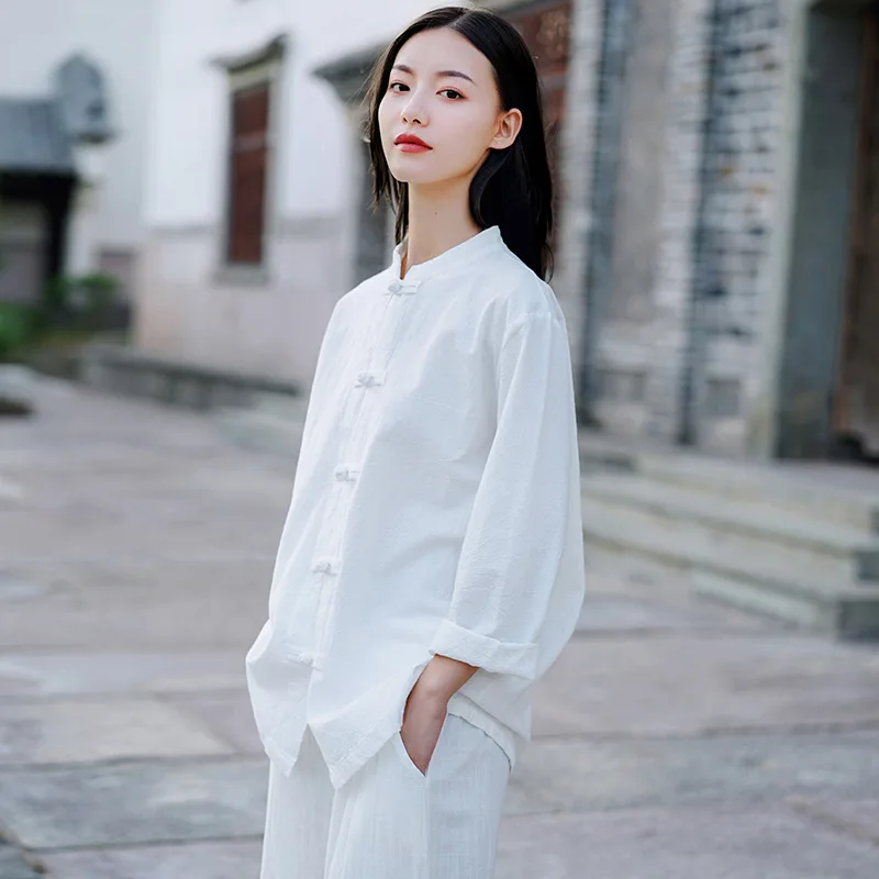 2025 Fall Long Robe Cotton-Linen Blend Chinese Retro Stand Collar Button-Up Tea Dress Shirt for Meditation and Morning Exercise
2025 Fall Long Robe Cotton-Linen Blend Chinese Retro Stand Collar Button-Up Tea Dress Shirt for Meditation and Morning Exercise