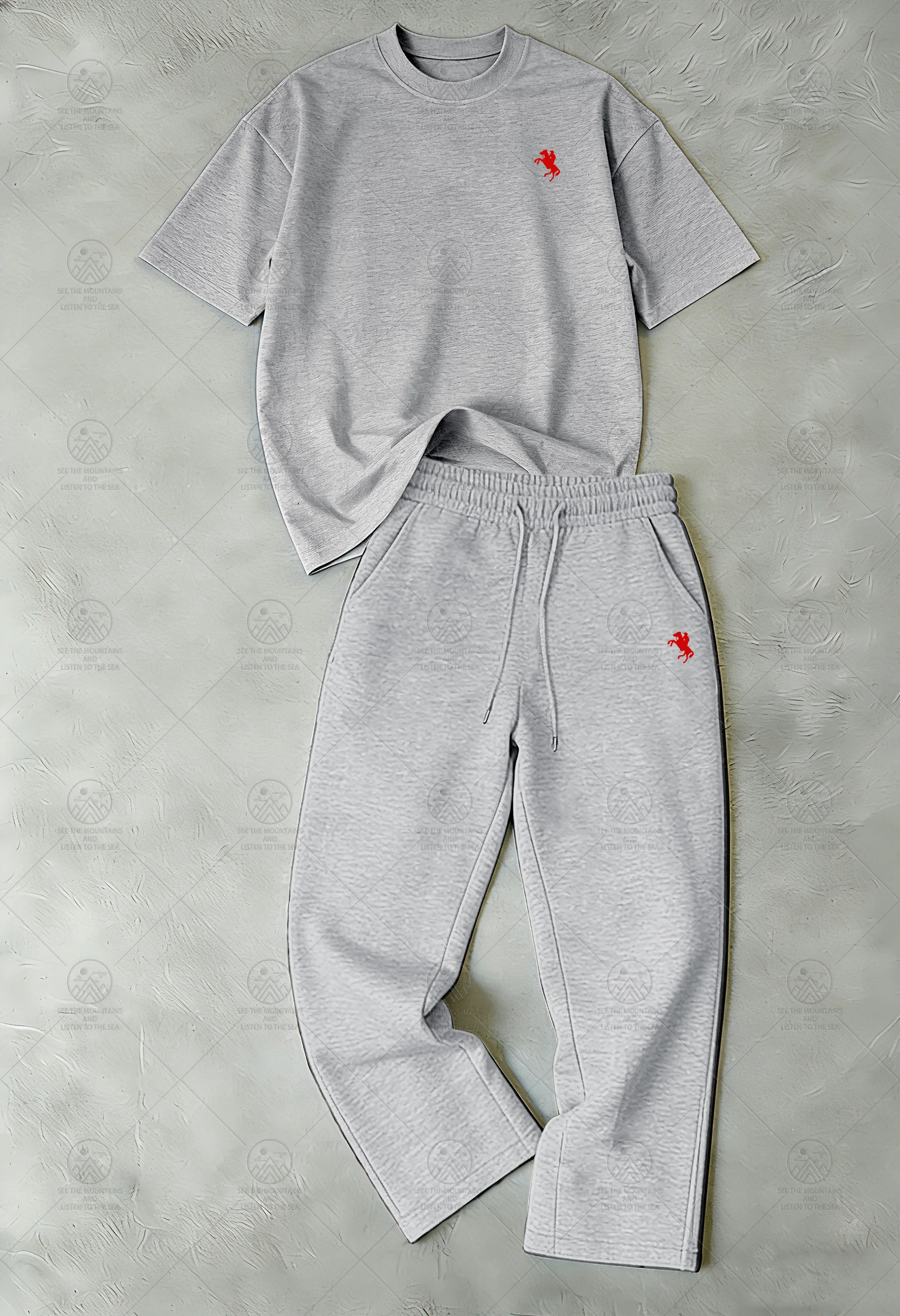 Men's 2 Piece Tracksuit Set, Red Horse Logo Regular Fit T Shirt and Joggers, Casual Loungewear Sweatsuit for Daily Wear
Men's 2 Piece Tracksuit Set, Red Horse Logo Regular Fit T Shirt and Joggers, Casual Loungewear Sweatsuit for Daily Wear