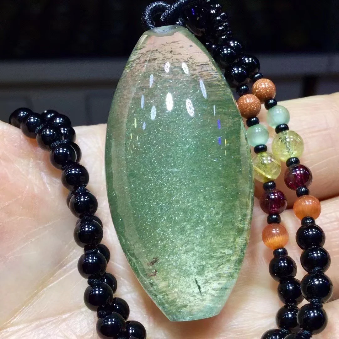 Natural Green Phantom Quartz Pendant Jewelry Women Men 43*22mm Necklace Phantom Rare Garden AAAAAA
Natural Green Phantom Quartz Pendant Jewelry Women Men 43*22mm Necklace Phantom Rare Garden AAAAAA