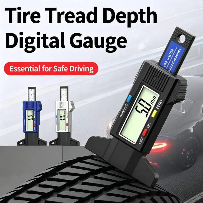 Digital Tire Tread Depth Gauge, Tyre Wear Detection Measuring Ruler
Digital Tire Tread Depth Gauge, Tyre Wear Detection Measuring Ruler