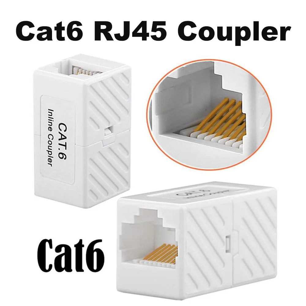 Cat6 RJ45 Coupler, Gold-Plated 1000Mbps Ethernet Extender, Female to Female Adapter for Cat5/Cat5e/Cat6 LAN Network Cable
Cat6 RJ45 Coupler, Gold-Plated 1000Mbps Ethernet Extender, Female to Female Adapter for Cat5/Cat5e/Cat6 LAN Network Cable