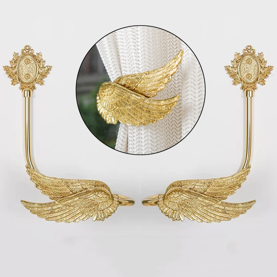 Luxury 1Pair Brass French Double Wings Curtain Hooks Holdbacks Drapery Tieback Hooks Curtain Holder Hanger Hooks Wall Mounted
Luxury 1Pair Brass French Double Wings Curtain Hooks Holdbacks Drapery Tieback Hooks Curtain Holder Hanger Hooks Wall Mounted