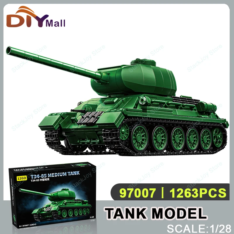 Military WW2 MOC T-34 Medium Tank World War 2 Main Battle Tank Soldiers Building Blocks Bricks Set For Children Boy Gift
Military WW2 MOC T-34 Medium Tank World War 2 Main Battle Tank Soldiers Building Blocks Bricks Set For Children Boy Gift