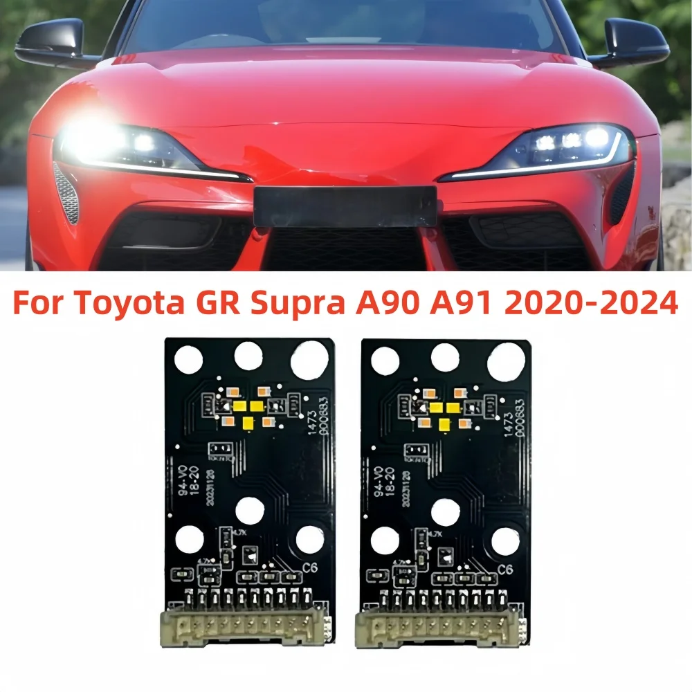 White DRL LED Boards Daylight Led Headlight Angel Eyes Daytime Running Light Chips For Toyota GR Supra A90 A91 MK5 2020-2024 
White DRL LED Boards Daylight Led Headlight Angel Eyes Daytime Running Light Chips For Toyota GR Supra A90 A91 MK5 2020-2024