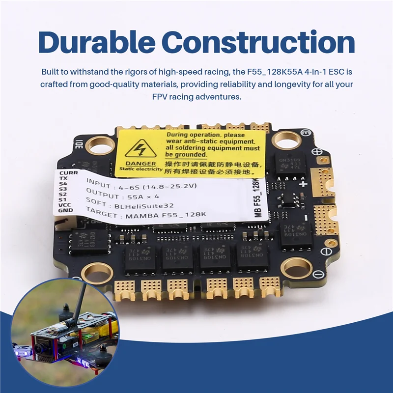 Превосходное качество-F55_128K55A Прошивка 4-в-1 ESC Blheli_32 Гоночный дрон FPV Blheli_32 Гоночный дрон FPV подходит для гонок FPV D
Превосходное качество-F55_128K55A Прошивка 4-в-1 ESC Blheli_32 Гоночный дрон FPV Blheli_32 Гоночный дрон FPV подходит для гонок FPV D