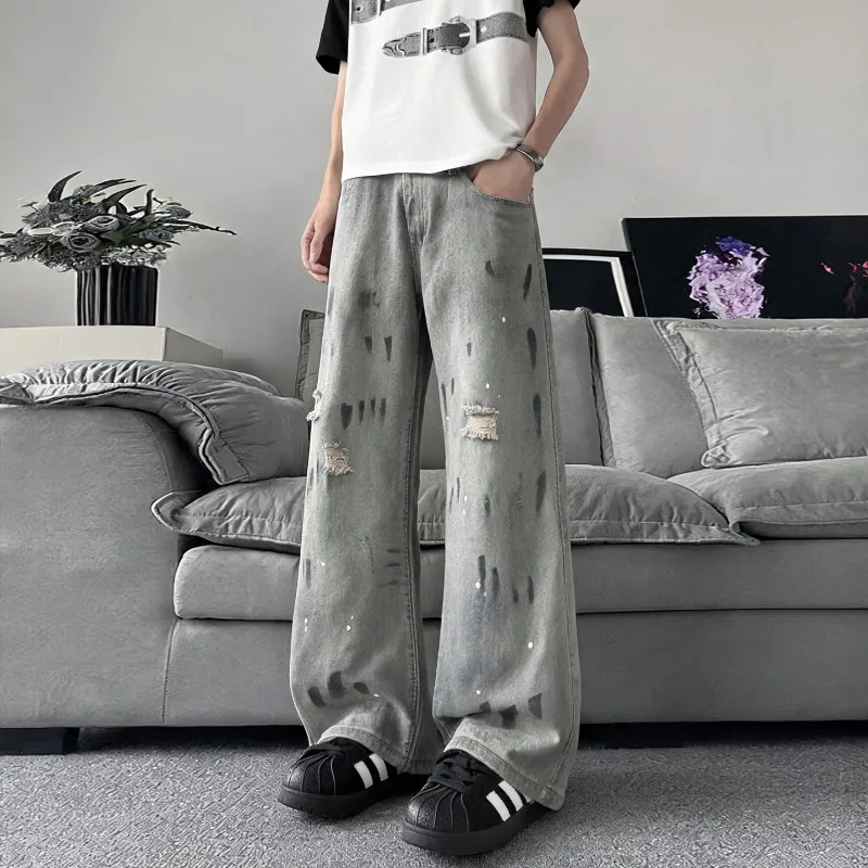 Original Retro Vintage Washed Distressed Men's Jeans American Street Style Casual Trendy Loose Fit Men's Pants Denim Urban
Original Retro Vintage Washed Distressed Men's Jeans American Street Style Casual Trendy Loose Fit Men's Pants Denim Urban