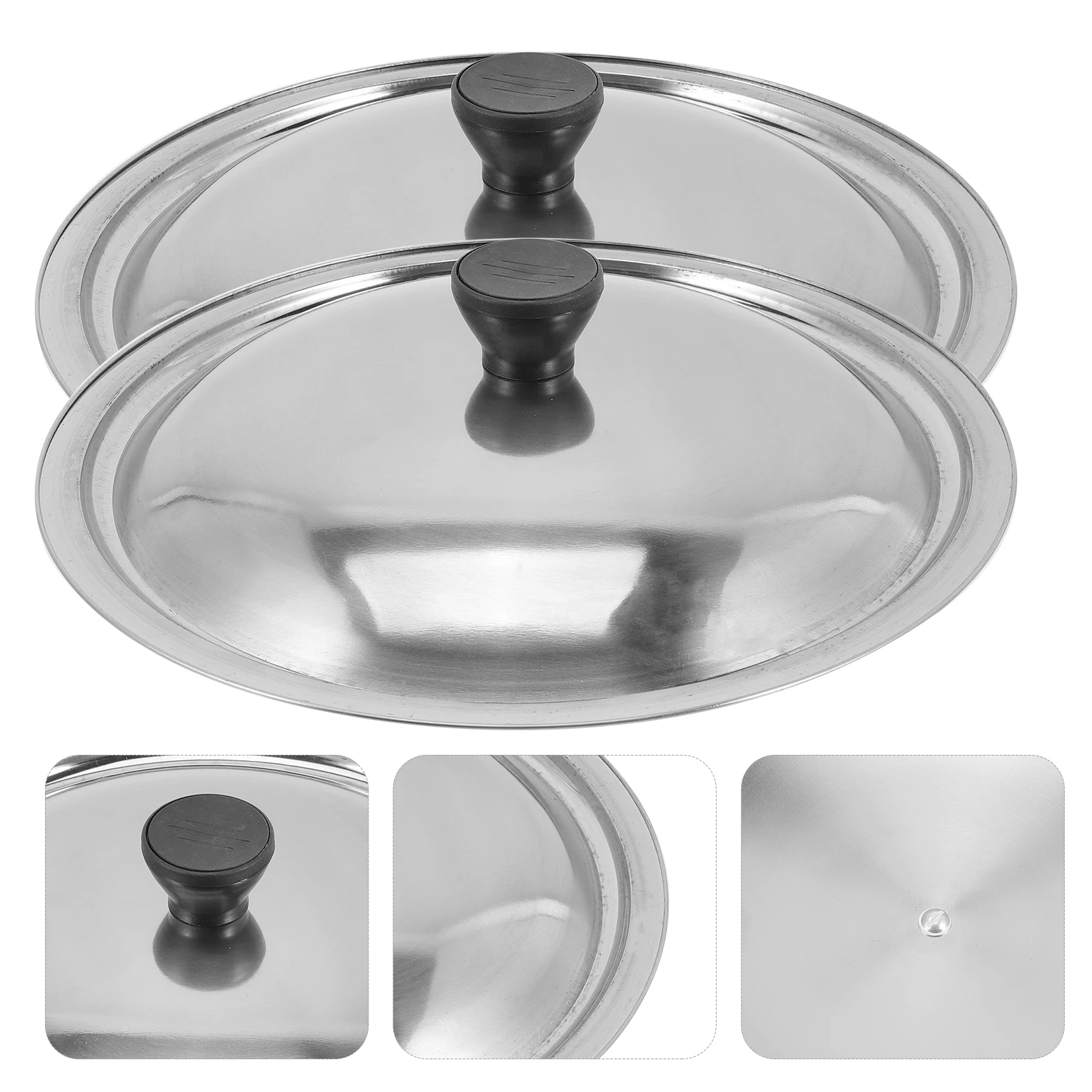 2Pcs Stainless Steel Pot Lid Vintage Iron Pan Cover Rainproof Cooking Lid Anti Overflow Household Stove Cover Home Accessory
2Pcs Stainless Steel Pot Lid Vintage Iron Pan Cover Rainproof Cooking Lid Anti Overflow Household Stove Cover Home Accessory