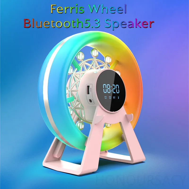 Wireless RGB Light SoundBar Portable Ferris Wheel Bluetooth5.3 Speaker Handfree Call MP3 Music Player with Alarm Clock FM Radios
Wireless RGB Light SoundBar Portable Ferris Wheel Bluetooth5.3 Speaker Handfree Call MP3 Music Player with Alarm Clock FM Radios