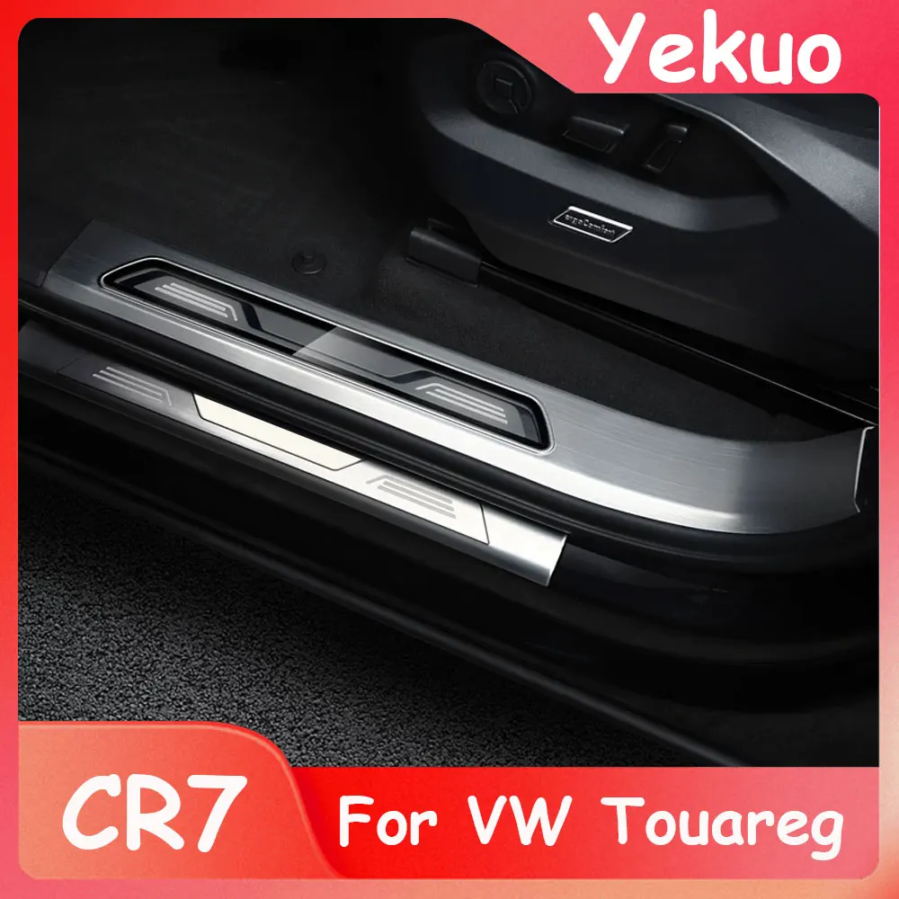 For 2019-2026 Volkswagen Touareg threshold strips, stainless steel welcome pedal, foot pedal protection modification accessories
For 2019-2026 Volkswagen Touareg threshold strips, stainless steel welcome pedal, foot pedal protection modification accessories