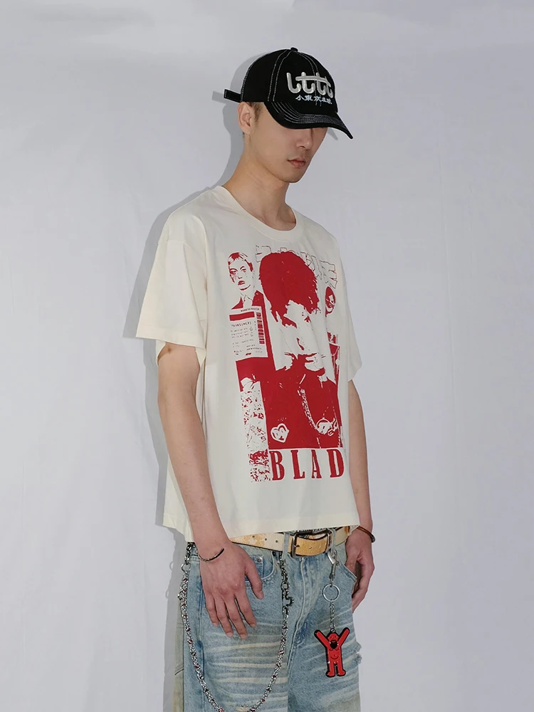 Ретро-футболка с принтом и эффектом потертости, свободного кроя, широкая, весна-лето, NH Online 25ss 'BLADEE', дышащая, хлопковая, повседневная
Ретро-футболка с принтом и эффектом потертости, свободного кроя, широкая, весна-лето, NH Online 25ss 'BLADEE', дышащая, хлопковая, повседневная