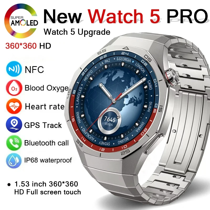 1.53 Inch AMOLED Bluetooth Call Smart Watch With GPS Tracking Movement Heart Rate And Blood Oxygen 2026New Model For men's Watch
1.53 Inch AMOLED Bluetooth Call Smart Watch With GPS Tracking Movement Heart Rate And Blood Oxygen 2026New Model For men's Watch