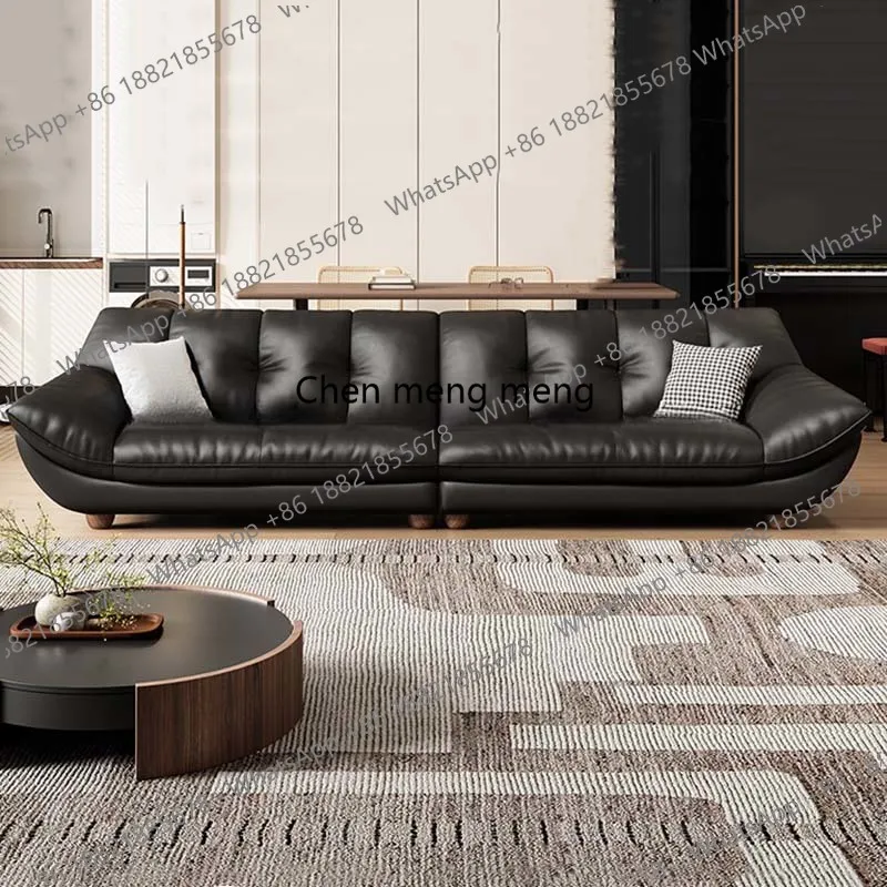 Leather Fancy Sofa Modern Luxury Comfortable Black Wood Italian Floor Couches Living Room European Divano Letto Salon Furniture
Leather Fancy Sofa Modern Luxury Comfortable Black Wood Italian Floor Couches Living Room European Divano Letto Salon Furniture