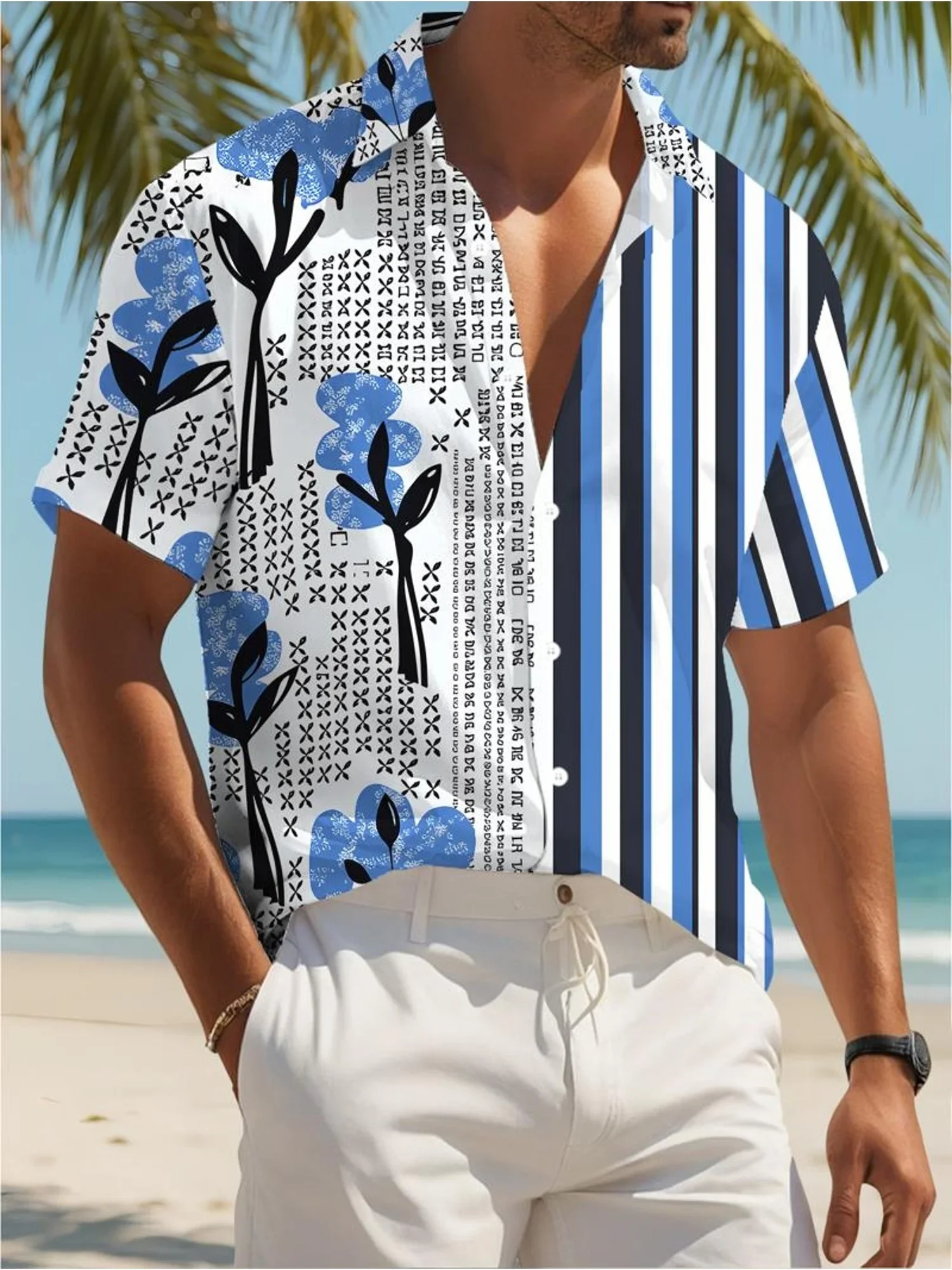 Summer High Street Men's Hawaiian Shirt Man Short Sleeve Cool Tropical Print Relaxed Fit Comfortable Party Outfit Tops
Summer High Street Men's Hawaiian Shirt Man Short Sleeve Cool Tropical Print Relaxed Fit Comfortable Party Outfit Tops