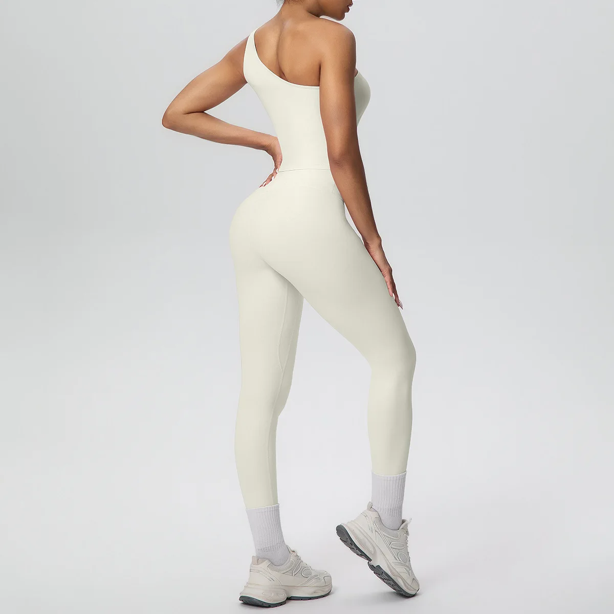 Women's Leggings Sports Set High Waist Hip-Lifting Fitness Suit One-Shoulder Tight Backless 2pc Yoga Set Running Gym Sportswear
Women's Leggings Sports Set High Waist Hip-Lifting Fitness Suit One-Shoulder Tight Backless 2pc Yoga Set Running Gym Sportswear