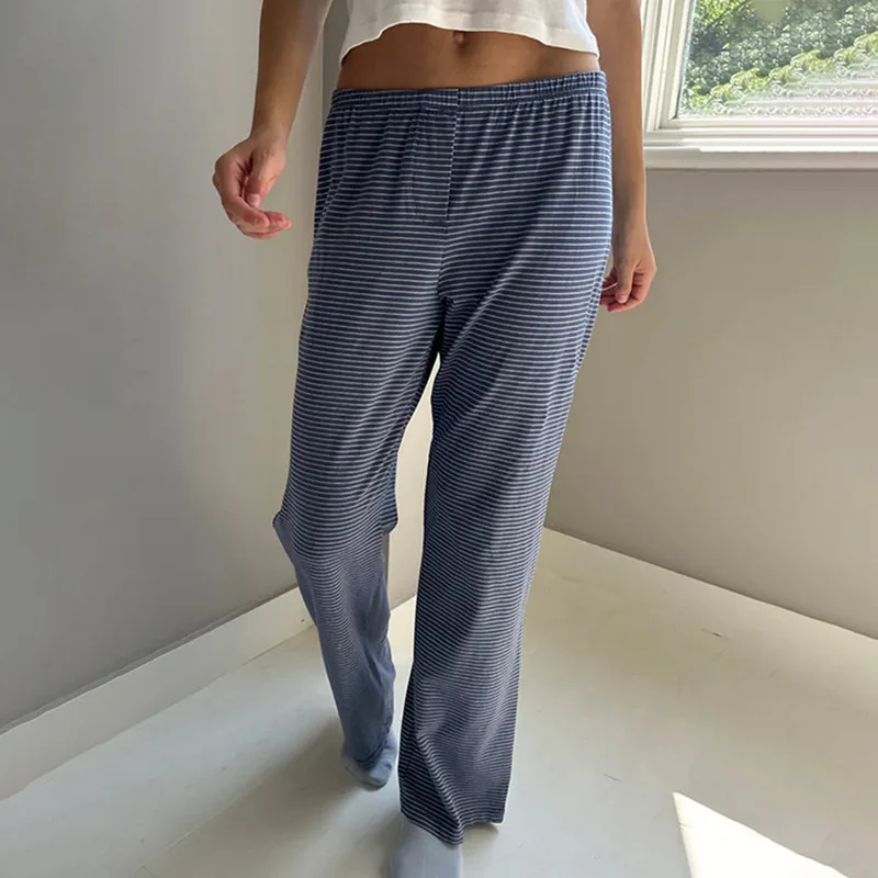 Women Lounge Pants Spring Autumn Clothes Striped/Bear Print Elastic Waistband Loose Casual Pull On Pajama Trousers
Women Lounge Pants Spring Autumn Clothes Striped/Bear Print Elastic Waistband Loose Casual Pull On Pajama Trousers