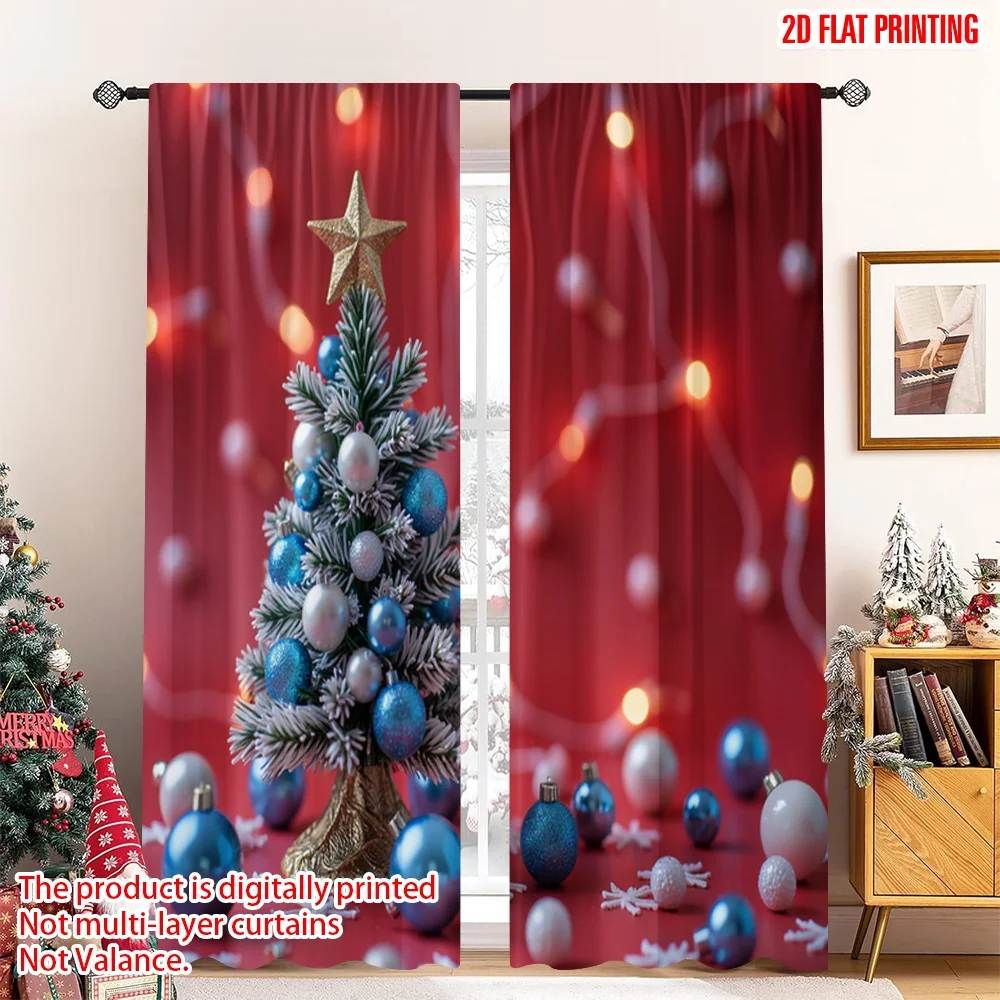 2pcs 2D flat printing Merry Christmas Scene Curtains Christmas Tree Ornaments Polyester Fabric Without Electricity Festive
2pcs 2D flat printing Merry Christmas Scene Curtains Christmas Tree Ornaments Polyester Fabric Without Electricity Festive