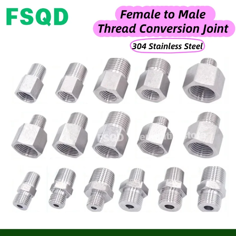 50PCS Female to Male Thread Conversion Joint 304 Stainless Steel Coupler Adapter Threaded Fitting For Pressure Gauge
50PCS Female to Male Thread Conversion Joint 304 Stainless Steel Coupler Adapter Threaded Fitting For Pressure Gauge