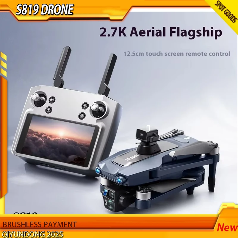 S819 New Remote-Controlled Quadcopter 2.7k Three-Axis Gimbal Brushless Motor Gps Intelligent Obstacle Avoidance Fpv Drone Toy
S819 New Remote-Controlled Quadcopter 2.7k Three-Axis Gimbal Brushless Motor Gps Intelligent Obstacle Avoidance Fpv Drone Toy