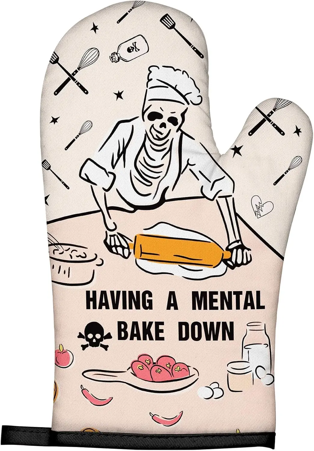 Funny Oven Mitts Heat Resistant - Cute Skull Design, Heavy Duty Kitchen Baking Gloves, 100% Cotton Thick
Funny Oven Mitts Heat Resistant - Cute Skull Design, Heavy Duty Kitchen Baking Gloves, 100% Cotton Thick