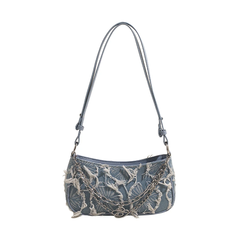 New Chain Women's Denim Handbag Fashion Brand Shoulder Bag Luxury Designer Crossbody Bag Ladies Casual Tote Clutch Bag
New Chain Women's Denim Handbag Fashion Brand Shoulder Bag Luxury Designer Crossbody Bag Ladies Casual Tote Clutch Bag