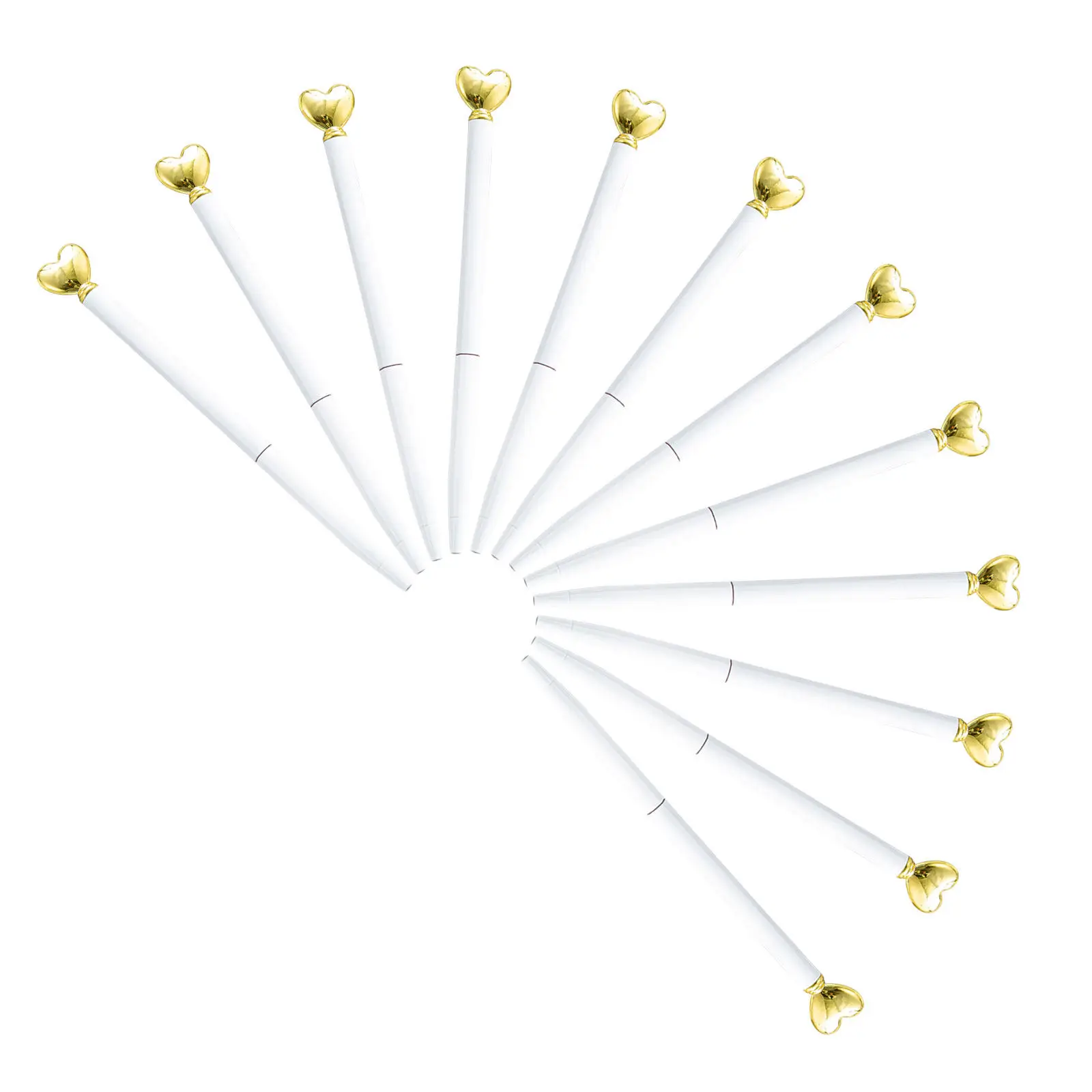 12Pcs Heart Shaped Ballpoint Pen Gold Metal Retractable Refillable Valentine Day Pens Love Wedding Guest Book Writing Supplies
12Pcs Heart Shaped Ballpoint Pen Gold Metal Retractable Refillable Valentine Day Pens Love Wedding Guest Book Writing Supplies