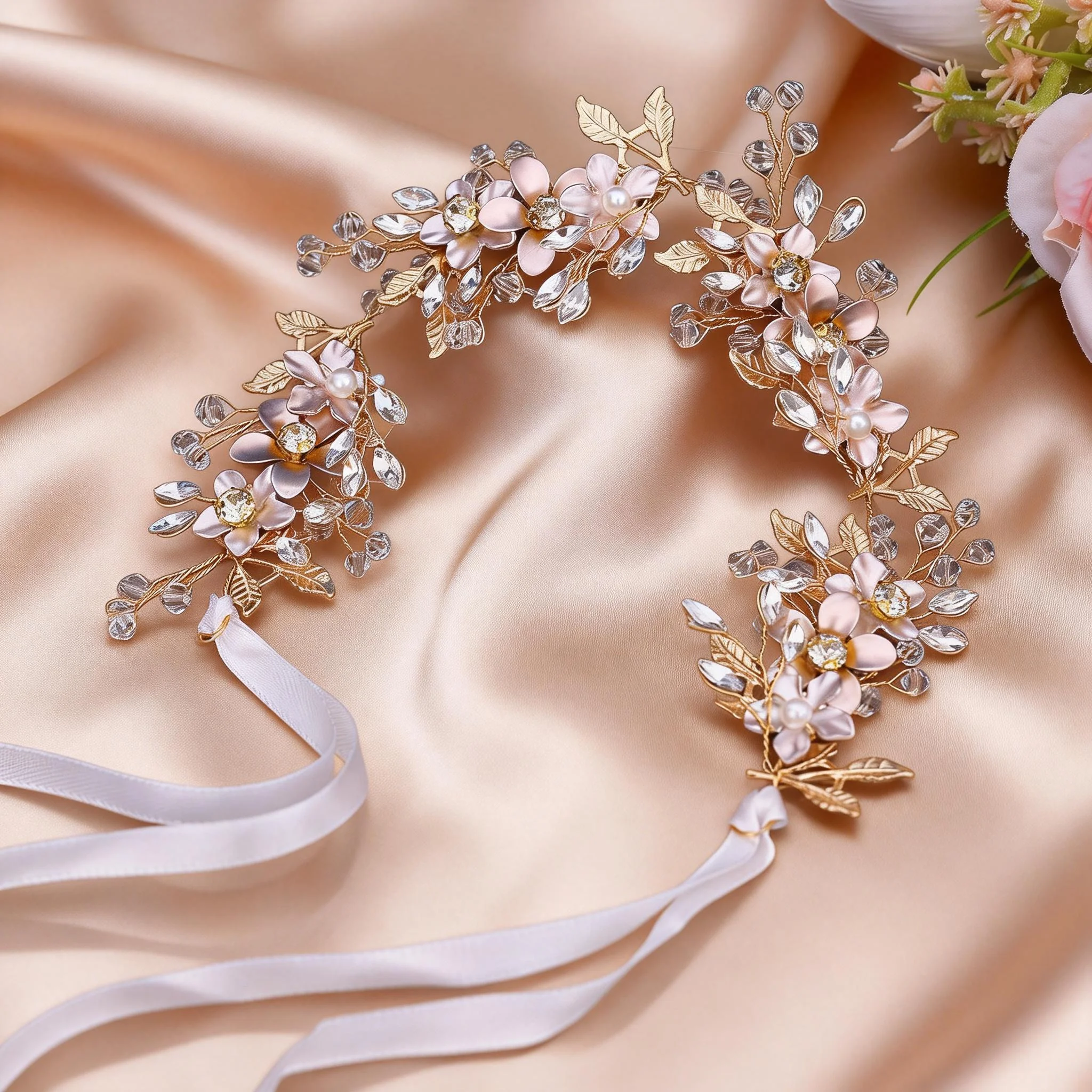 1 piece of minimalist and luxurious alloy petal-shaped bridal hairband for women, suitable for wedding and ball dresses as an ac
1 piece of minimalist and luxurious alloy petal-shaped bridal hairband for women, suitable for wedding and ball dresses as an ac