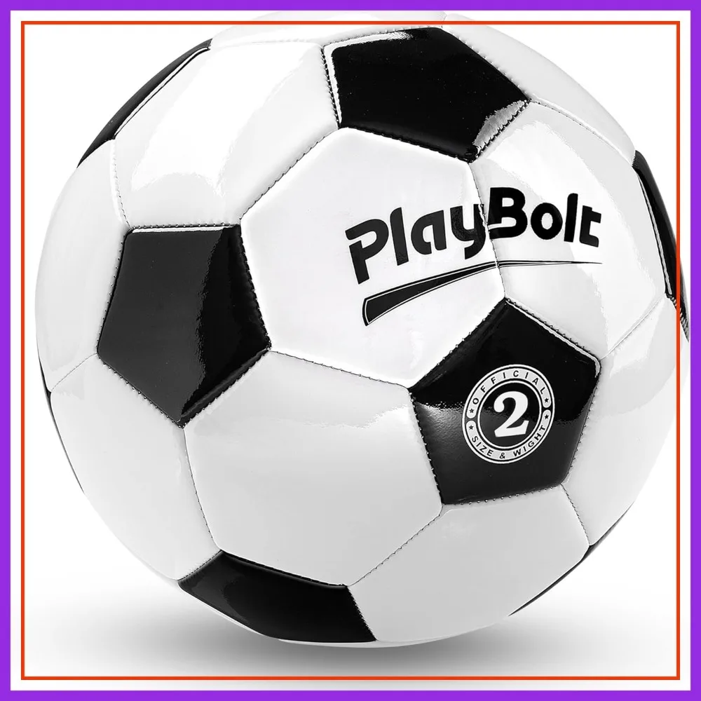 Soccer Ball Size 2 with Pump, Black & White Training Ball for Kids Toddlers, Pack of 1 or 4
Soccer Ball Size 2 with Pump, Black & White Training Ball for Kids Toddlers, Pack of 1 or 4