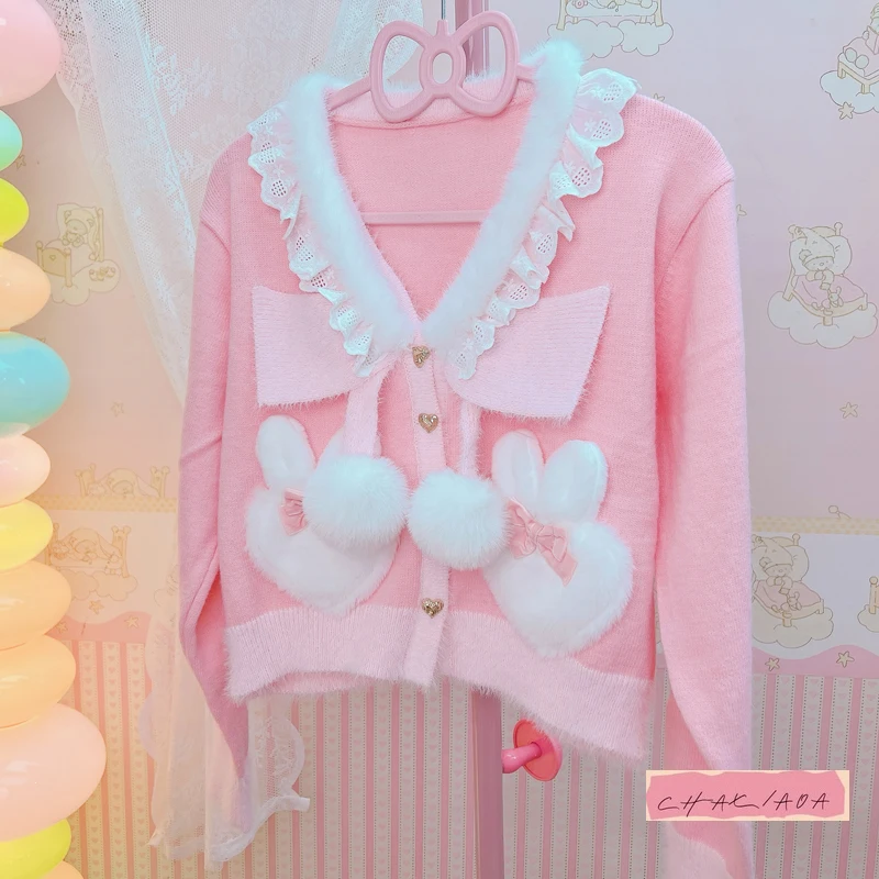 Original New Handmade Design Sweet and Cute Loose Pink Thin Coat Autumn and Winter Versatile Knitted Cardigan Sweater Women
Original New Handmade Design Sweet and Cute Loose Pink Thin Coat Autumn and Winter Versatile Knitted Cardigan Sweater Women