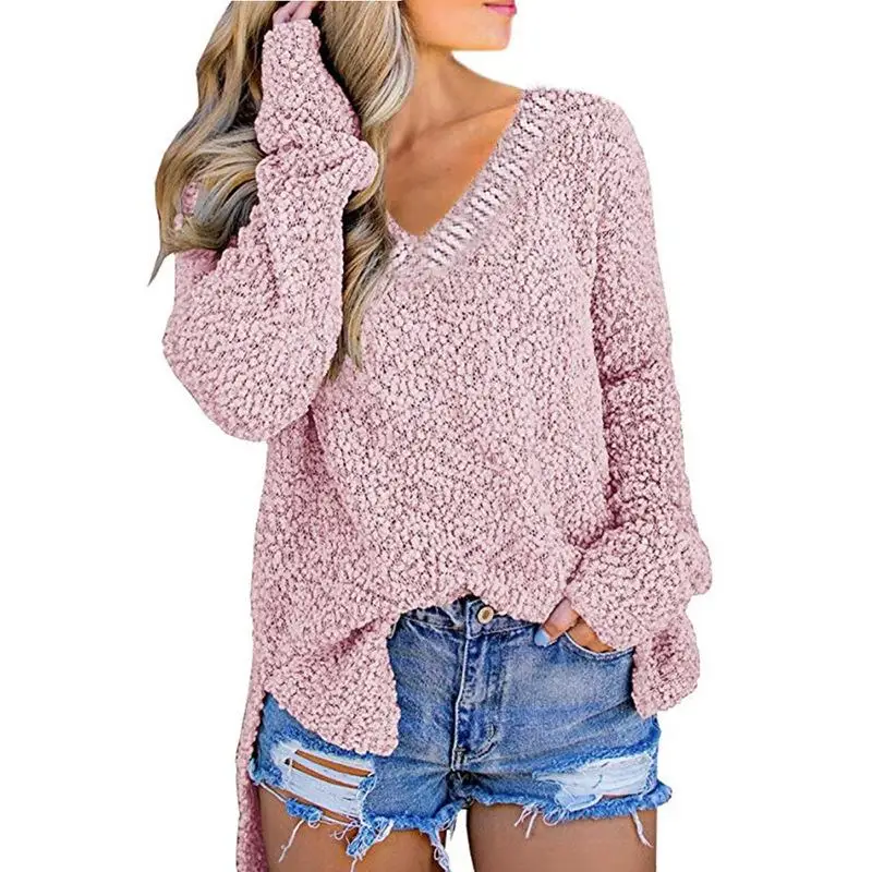 Women's Velvet Collar Split Pullover Knitted Sweater Long Sve Thiened Polyester Fiber Pure Color Spring Season
Women's Velvet Collar Split Pullover Knitted Sweater Long Sve Thiened Polyester Fiber Pure Color Spring Season