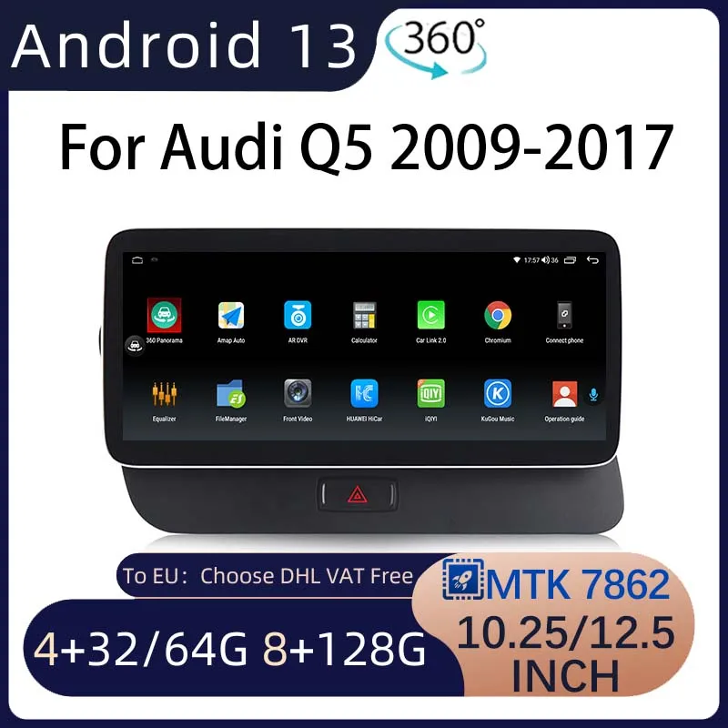 Android13 MTK7862 Factory Price 8G 128G 12.5" GPS Navigation Screen For AUDI Q5 09-16 Video Player Radio Stereo Carplay WIFI 4G
Android13 MTK7862 Factory Price 8G 128G 12.5" GPS Navigation Screen For AUDI Q5 09-16 Video Player Radio Stereo Carplay WIFI 4G
