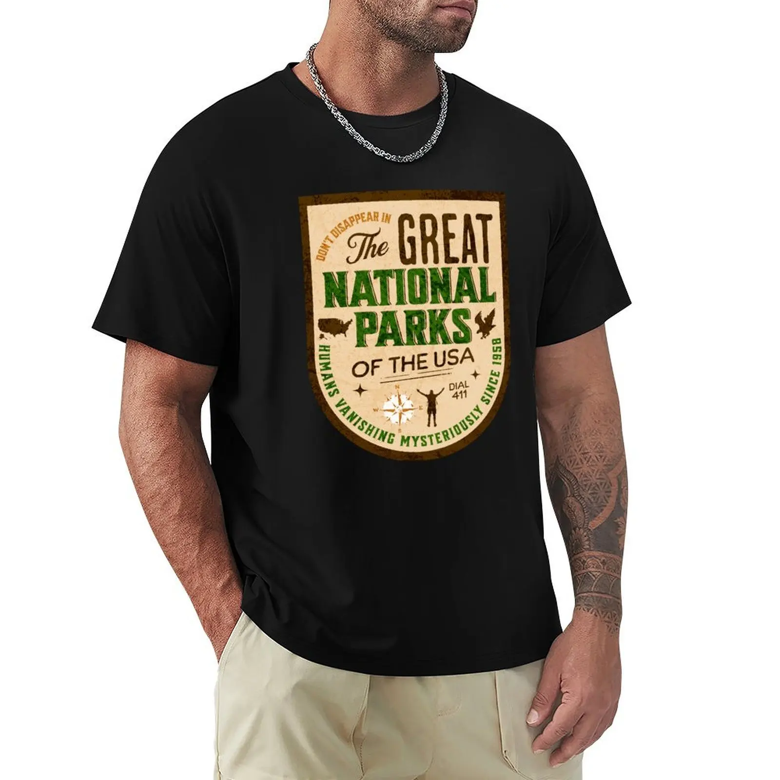 Missing 411 National Parks USA T-Shirt Relaxed Fit Casual Short Sleeve Top
Missing 411 National Parks USA T-Shirt Relaxed Fit Casual Short Sleeve Top